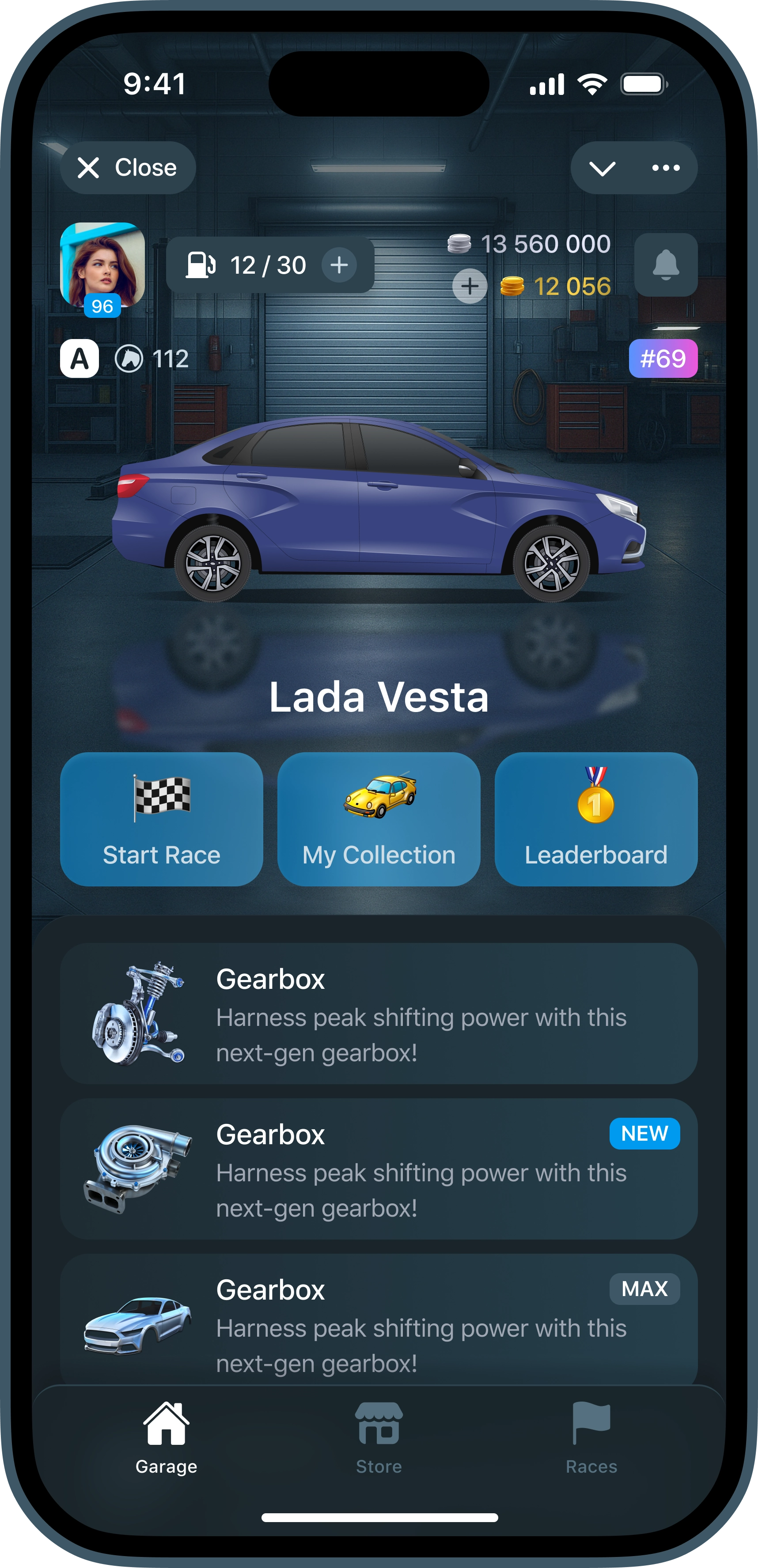 The Race app screenshot
